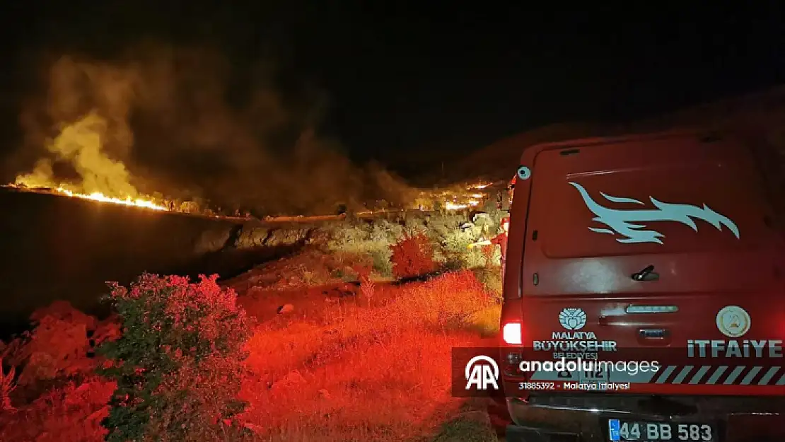 Malatya'da çıkan orman yangınına müdahale ediliyor