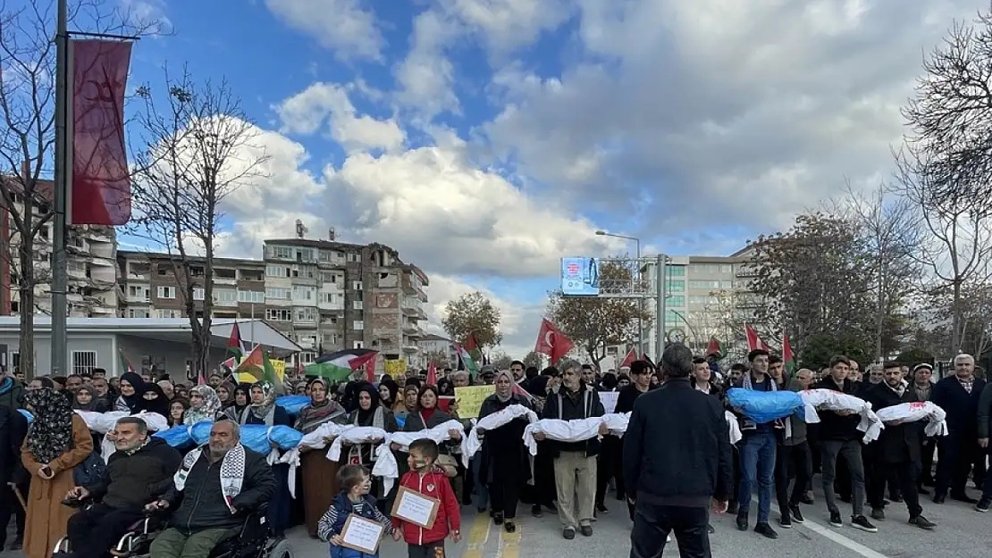 Malatya'da İsrail'in Gazze'ye yönelik saldırıları protesto edildi