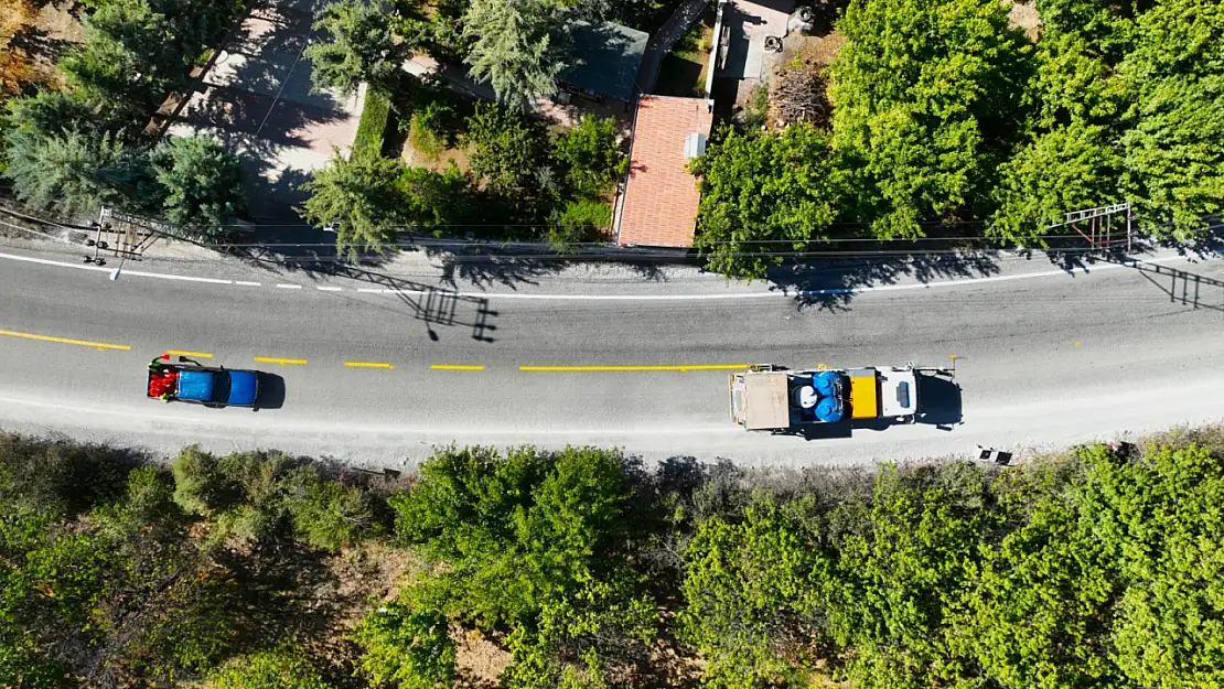 Malatya'da Trafik Güvenliği İçin 920 Bin Metre Yol Çizgi Çalışması Yapıldı