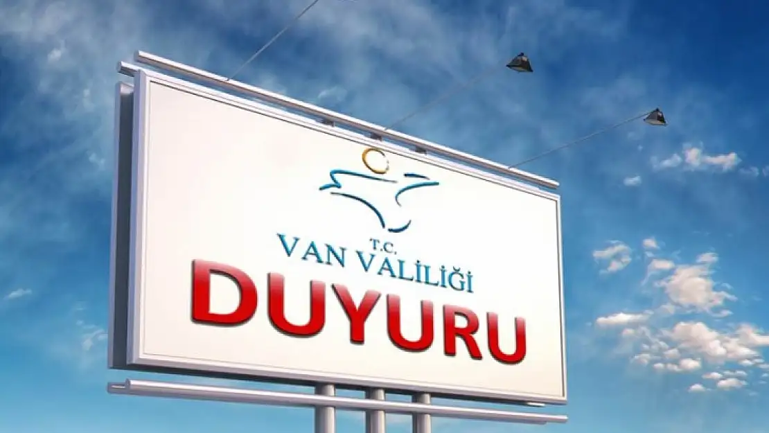 Van Valiliği'nden Uyarı