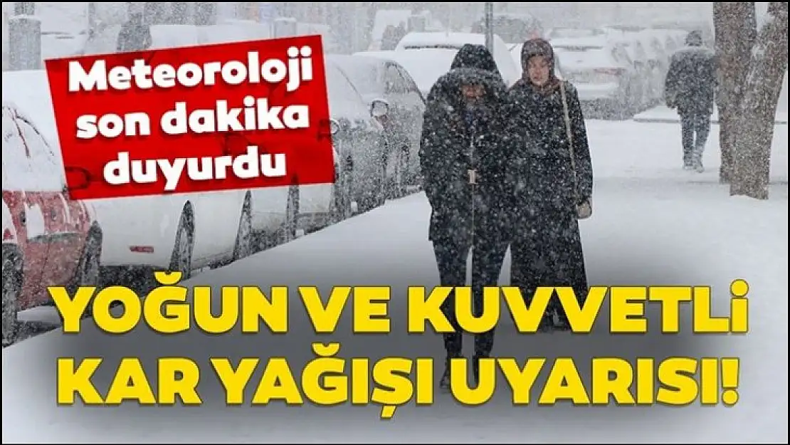 Malatya İl Geneli için Yoğun Kar ve Kuvvetli Rüzgara Dikkat!