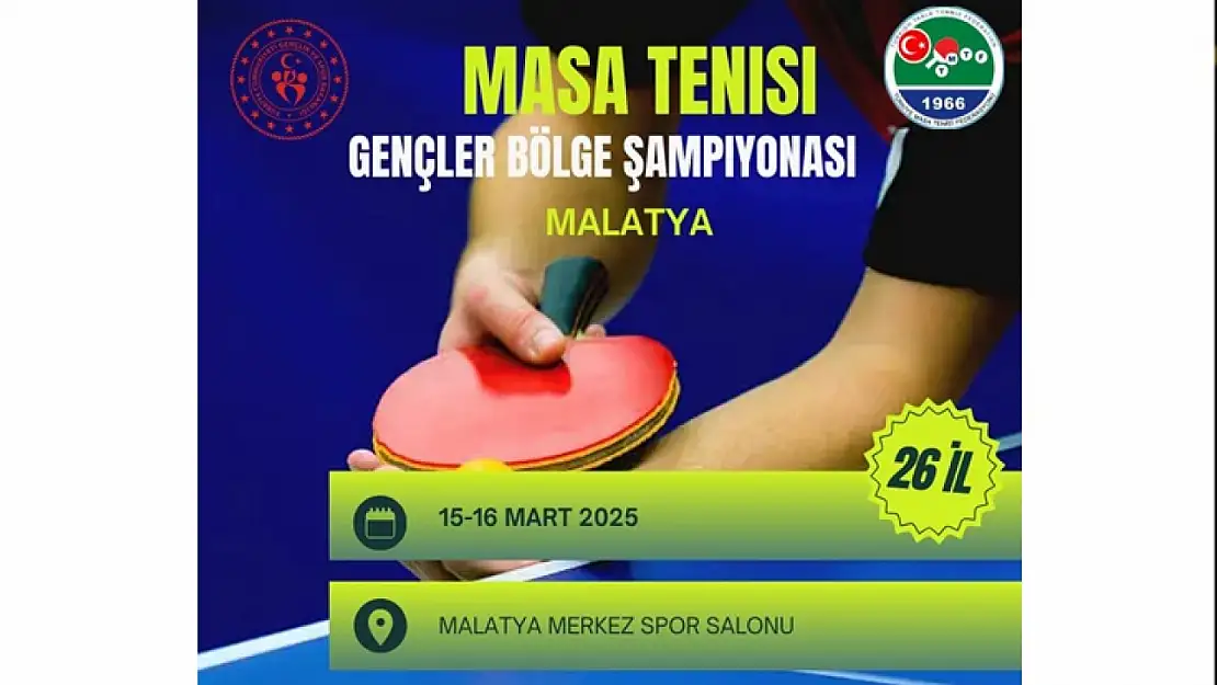 Masa Tenisi Bölge Şampiyonası MALATYA' da