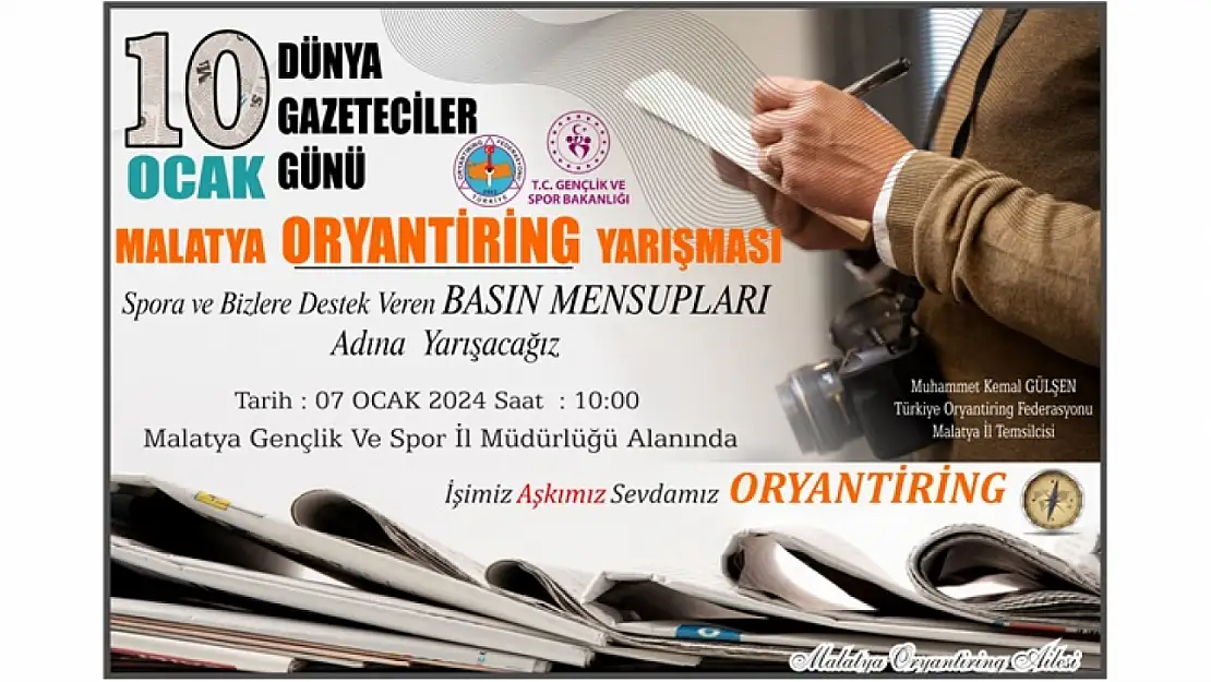 Oryantiring Sporcuları Basın Mensupları Adına Yarışacak