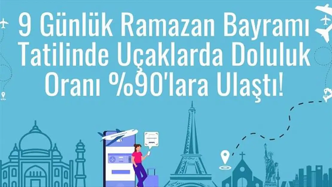 Ramazan Bayramı tatilinde uçaklarda doluluk oranı yüzde 90'lara ulaştı