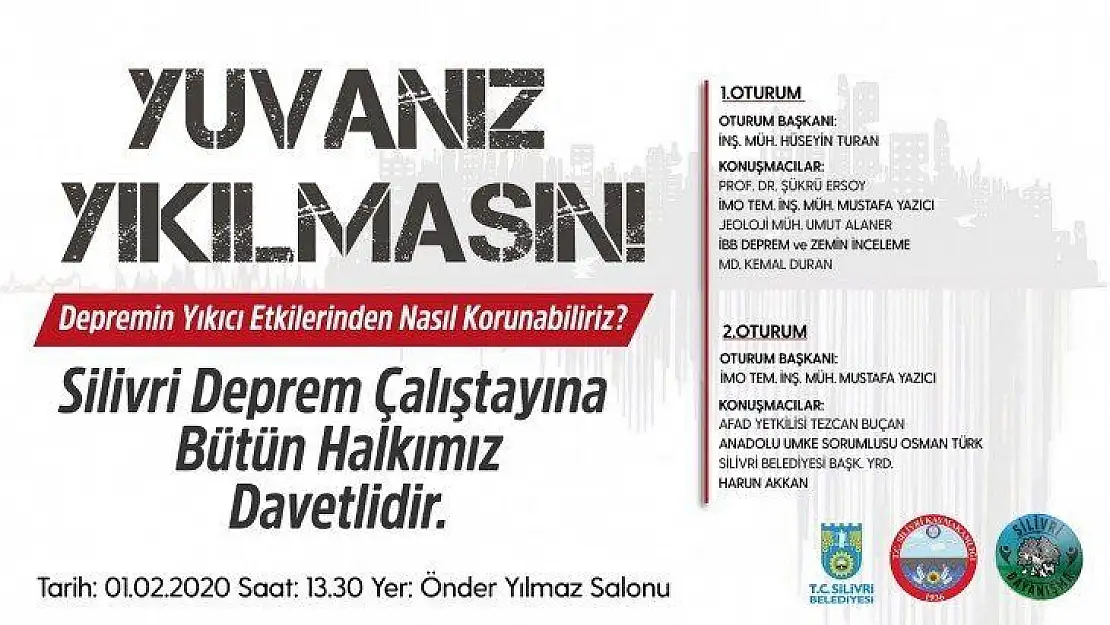 Silivri'de deprem çalıştayı düzenlenecek