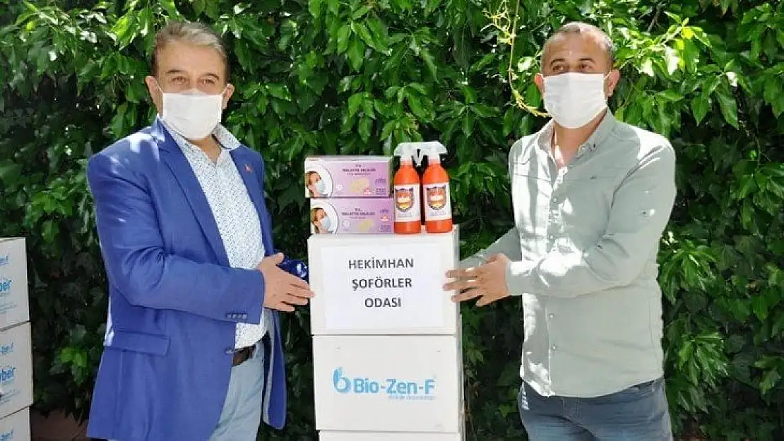 Şoför esnafına maske,el ve ortam dezenfaktanı