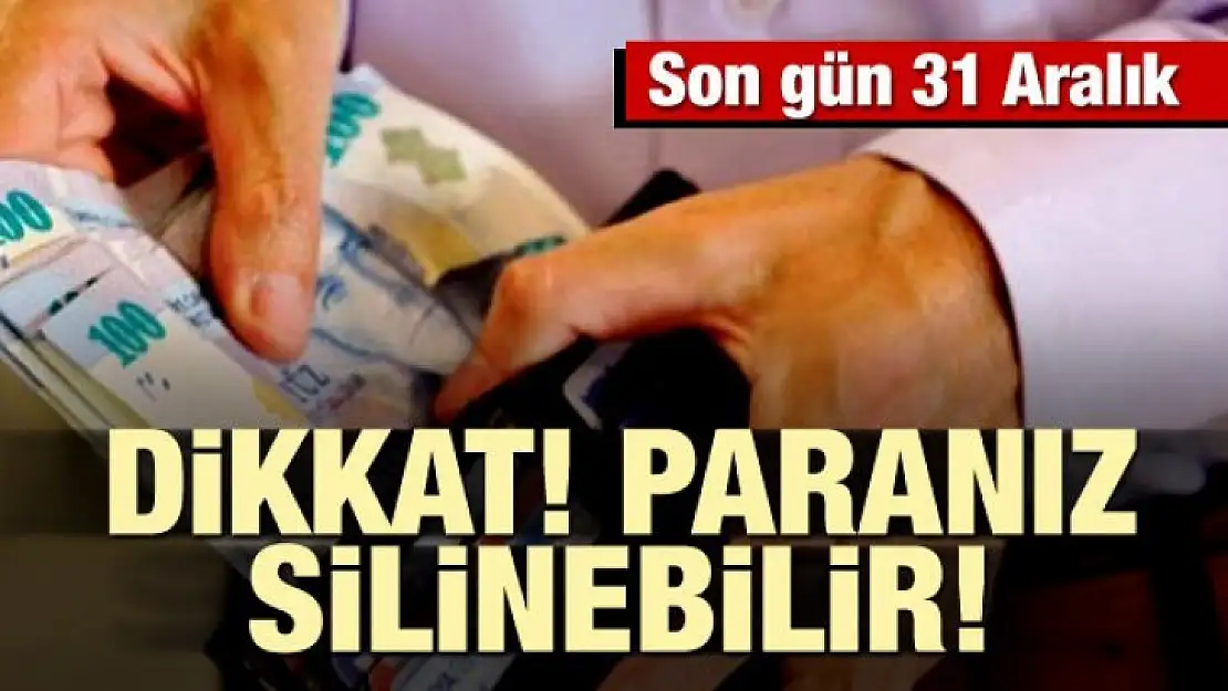 Son gün 31 Aralık: Paranız silinebilir