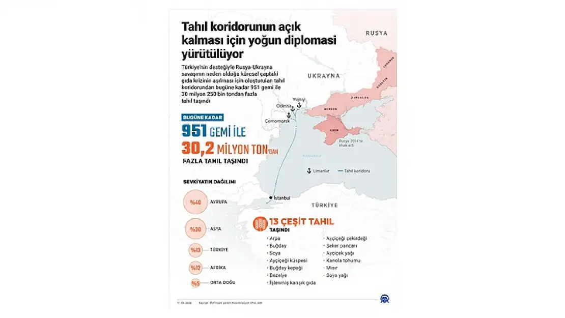 Tahıl koridorunun açık kalması için yoğun diplomasi yürütülüyor