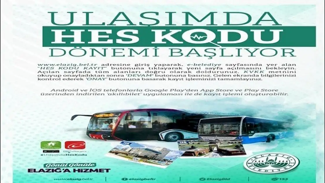 Toplu Ulaşımda Hes Kodu İle Geçiş Dönemi Başlıyor