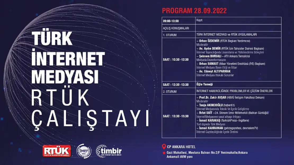 Türk İnternet Medya Birliğine (TİMBİR) bağlı, 7 Ülke 81 il kurucusu Ankara'da