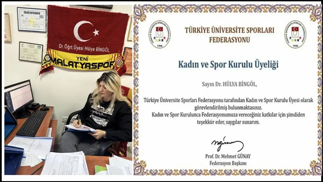 Türkiye Üniversite Sporları Federasyonu Kadın ve Spor Kurulu Üyeliğine seçildi