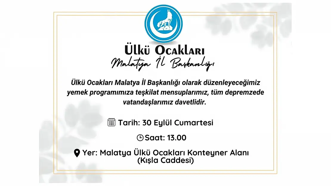 Ülkü Ocaklarından Yemek Proğramı