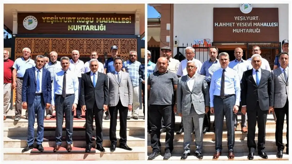 Vali Baruş Koşu ve Hoca Ahmet Yesevi Mahalleleri Muhtarlarını Ziyaret Etti