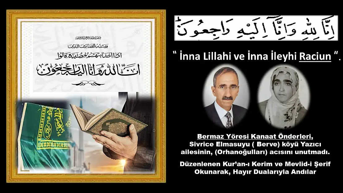 Yazıcı Ailesi Büyükleri Dualarla Anıldı: Bermaz Yöresi'nde Vefa Buluşması