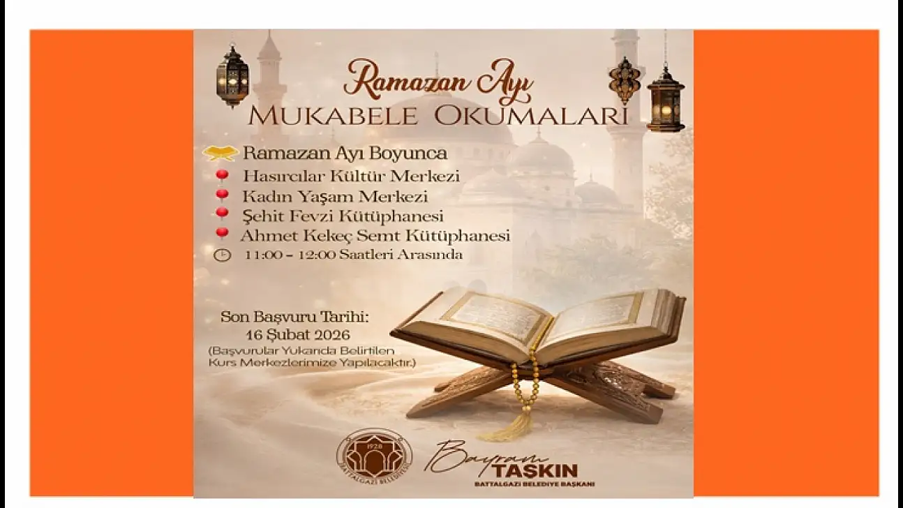 Battalgazi'de Ramazan Mukabeleleri Başlıyor