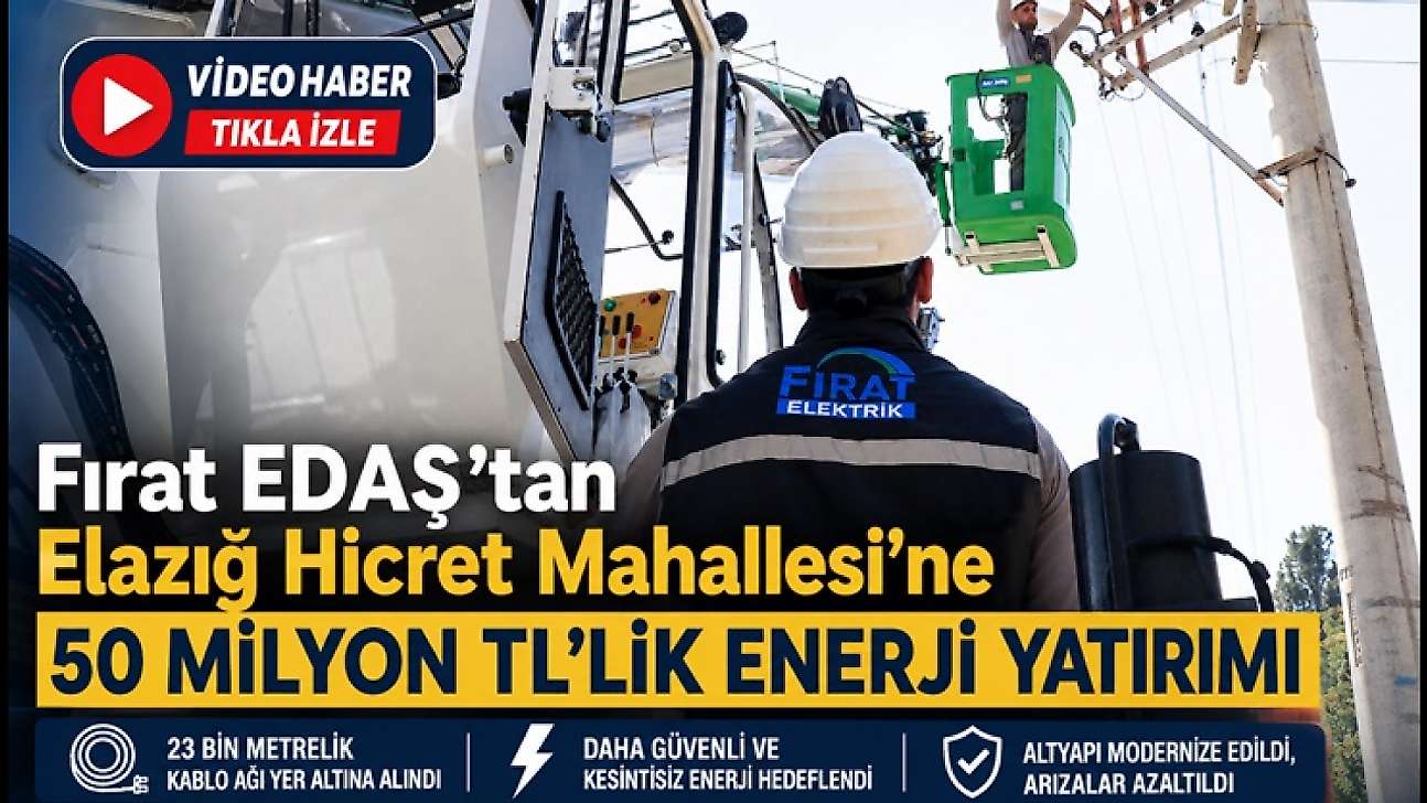 Fırat EDAŞ'tan Elazığ Hicret Mahallesi'ne 50 Milyon TL'lik Enerji Yatırımı
