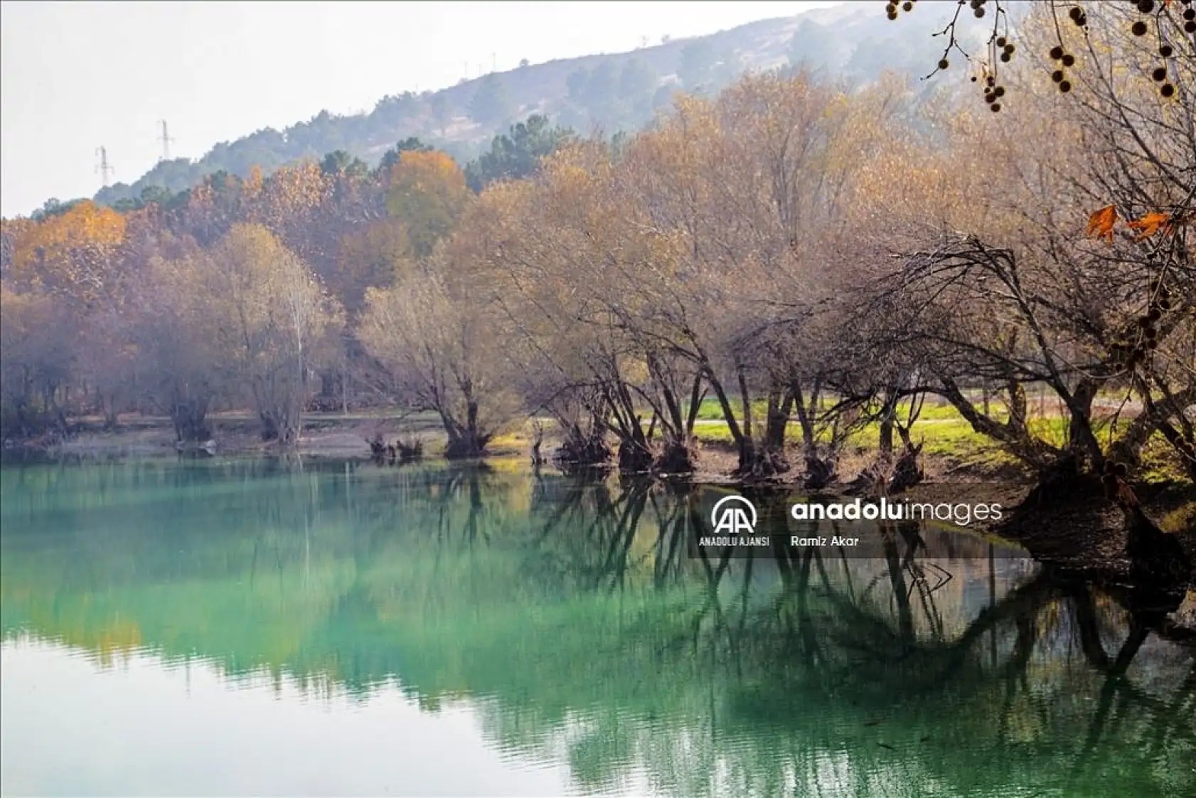Turgut Özal Tabiat Parkı'nda sonbahar renkleri hakim oldu