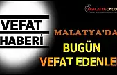 7 Haziran 2025 Malatya'da Bugün Vefat Edenler