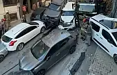 İstanbul'da kayan vinç 23 araca çarptı