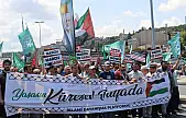 İstanbul'da 'Küresel Gazze Yürüyüşü'ne destek, Sisi'ye tepki