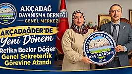AKÇADAĞDER'de Yeni Görevlendirme! Refika Bozkır Döğer Genel Sekreter Oldu