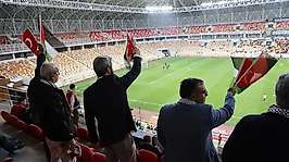 Malatya'da Tribünlerden Filistin'e Destek: 'Özgür Filistin' Sloganları
