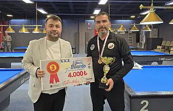 3. Aslantepe 3 Bant Bilardo Turnuvası Finali Tamamlandı