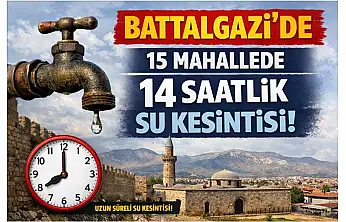 Battalgazi'de 15 Mahallede 14 Saatlik Su Kesintisi