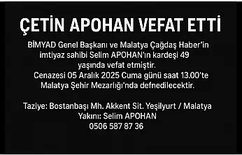 BİMYAD Genel Başkanı Selim Apohan'ın Acı Günü: Kardeşi Çetin Apohan Vefat Etti