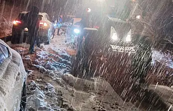 Darende'de Karla Mücadele Gece Boyu Sürdü