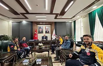 Doğanşehir'de Görev Yapan 112 Ekibinden Kaymakam Sungur'a Ziyaret