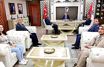 Dr. Abdullah Akgüneş ve Heyetinden Emniyet Müdürü Ay'a Nezaket Ziyareti