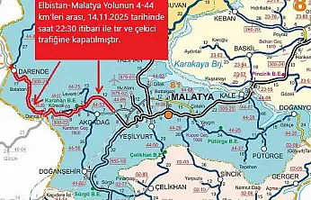 Gürün–Darende Karayolu Yoğun Kar Yağışı Sonrası Yeniden Ulaşıma Açıldı