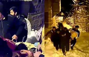 Karla Kapanan Yolda Hayat Mücadelesi: 82 Yaşındaki Hasta Ekiplerin Çabasıyla Hastaneye Ulaştırıldı