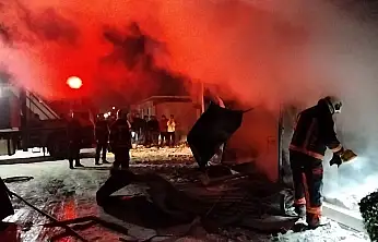 Katar Konteyner Kent'te Yangın