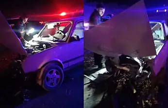 Kendirli Yol Ayrımında Otomobil Kazası: 3 Kişi Hastaneye Kaldırıldı