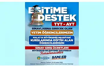 Malatya Büyükşehir'den YKS Adaylarına Büyük Destek