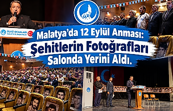 Malatya'da 12 Eylül Anması: Şehitlerin Fotoğrafları Salonda Yerini Aldı