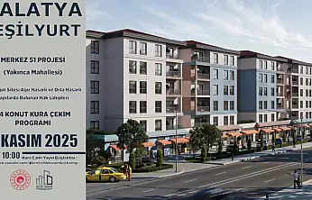 Malatya'da 521 Konut İçin Hak Sahipliği Kurası 17 Kasım'da Yapılacak