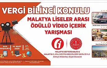 Malatya'da Liseliler İçin 'Vergi Bilinci' Video Yarışması