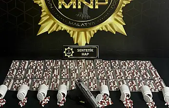 Malatya'da Narkotik Operasyonu: 1.169 Sentetik Ecza ve Ruhsatsız Tabanca Ele Geçirildi