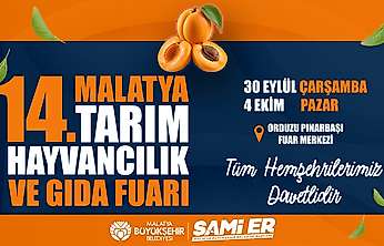 Malatya'da Tarım ve Hayvancılık Buluşması: 160 Marka Fuarda Yer Alacak