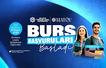 Malatya Turgut Özal Üniversitesi Geliştirme Vakfı Burs Başvuruları Başladı