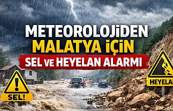 Meteorolojiden Malatya İçin Sel ve Heyelan Alarmı