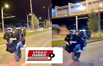 Plakasız Motosikletle Tek Teker Üzerinde Ölümüne Yolculuk