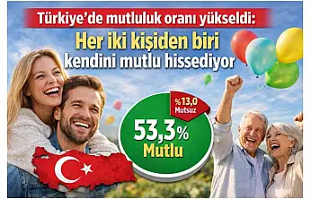 Türkiye'de mutluluk oranı yükseldi: Her iki kişiden biri kendini mutlu hissediyor
