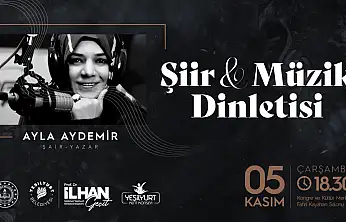 Yeşilyurt'ta Şiir ve Müzik Buluşması: Sanat Dolu Bir Akşam