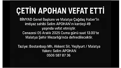 BİMYAD Genel Başkanı Selim Apohan'ın Acı Günü: Kardeşi Çetin Apohan Vefat Etti