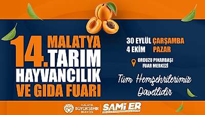Malatya'da Tarım ve Hayvancılık Buluşması: 160 Marka Fuarda Yer Alacak