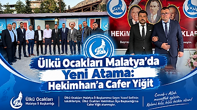 Ülkü Ocakları Malatya'da Yeni Atama: Hekimhan'a Cafer Yiğit